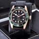 Copy Tudor Heritage Black Bay Watches Rose Gold Black Leather Strap 41mm (5)_th.jpg